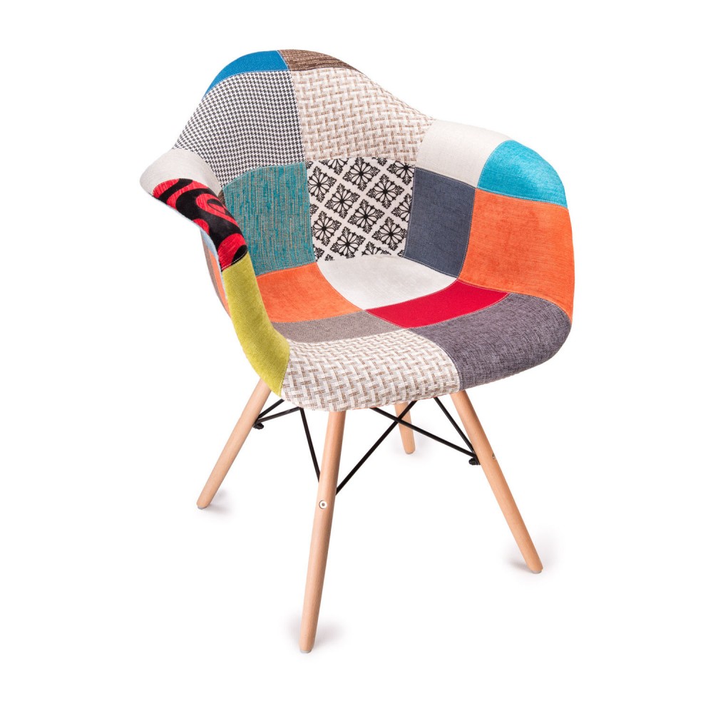 Fotelj ASTRON VINTAGE (barvni patchwork)