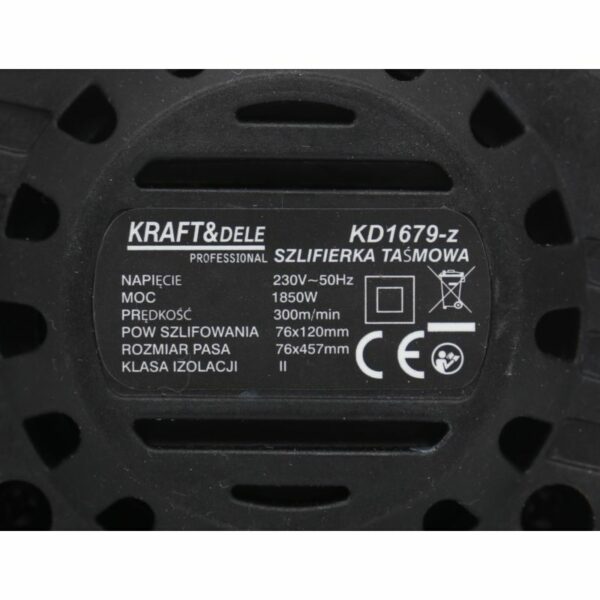 Tračni brusilnik 1850 W, Kraft & Dele | KD1679-Z