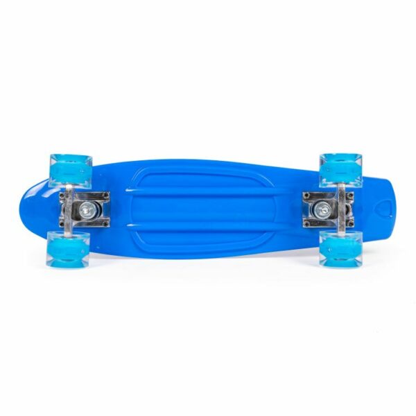 Peny board s svetlečimi kolesi LED | modra