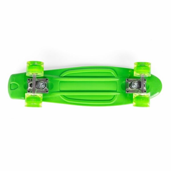 Penny board s svetlečimi kolesi LED | zelena