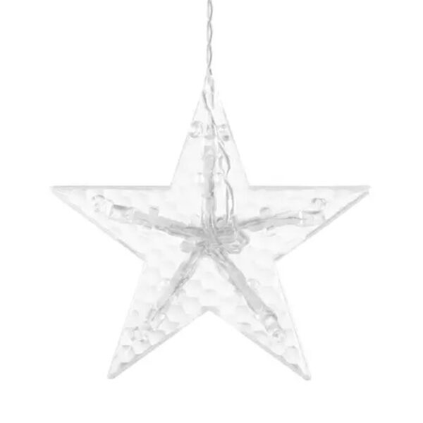 Svetlobna zavesa - zvezde, 138 LED diod | hladno bela