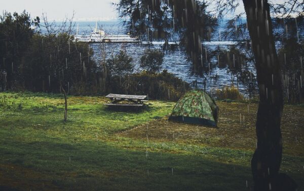 Turistični šotor, 190x190x125 cm, kamuflaža | Malatec