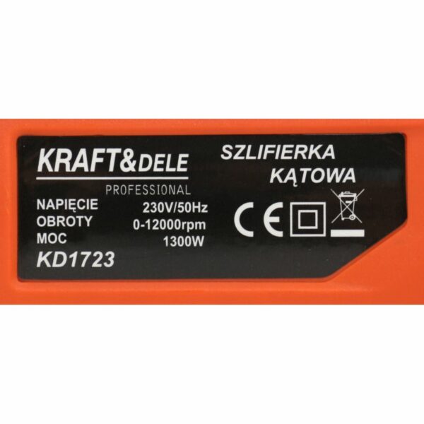 Kotni brusilnik, 1300 W, KRAFT&DELE | KD1723