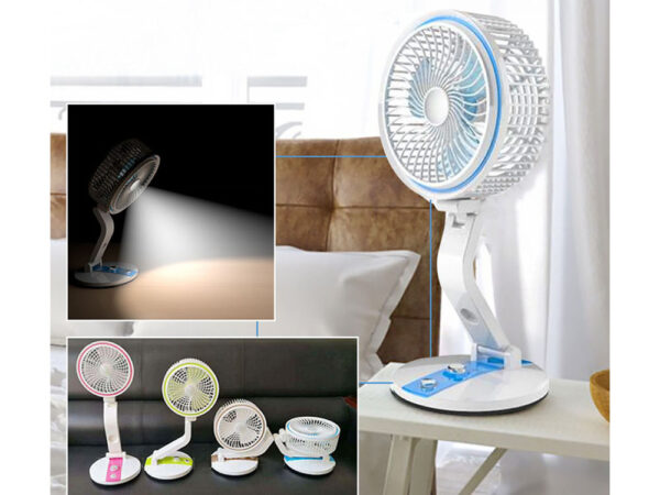 Prenosni zložljivi ventilator + LED svetilka