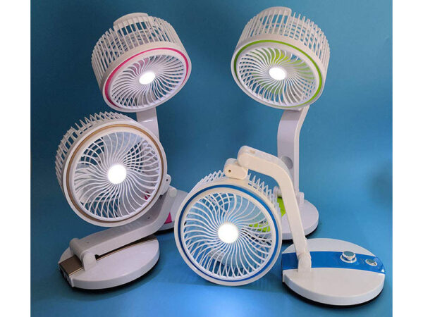 Prenosni zložljivi ventilator + LED svetilka