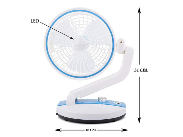 Prenosni zložljivi ventilator + LED svetilka