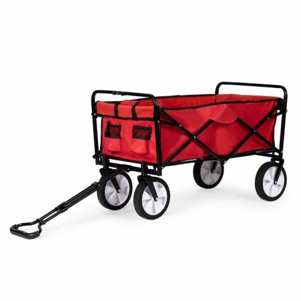 Zložljivi vrtni voziček, rdeč, 100 l | do 80 kg