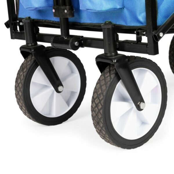 Zložljivi vrtni voziček, modri, 100 l | do 80 kg