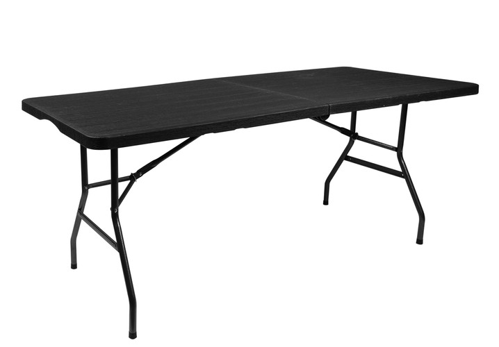 Vrtna miza, zložljiva, črna, Gardlov | 180 cm