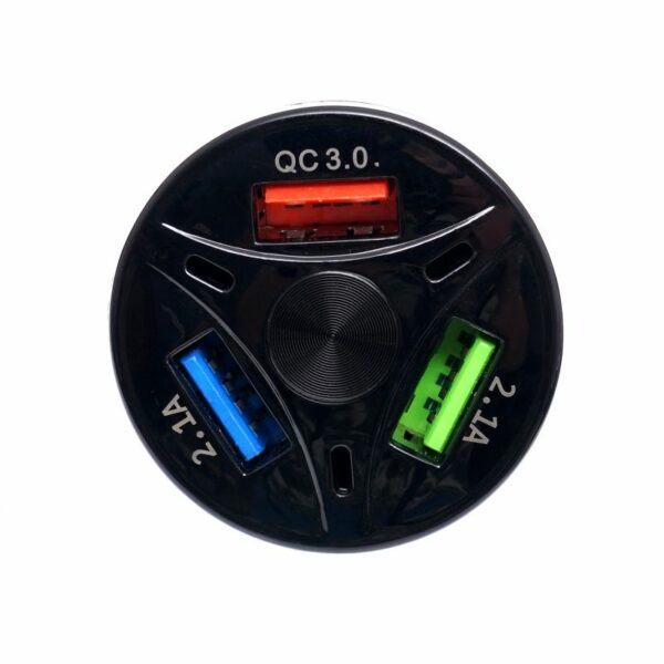 Avtomobilski polnilec, QUICK CHARGE, 3 USB priključki, LED | KD1238