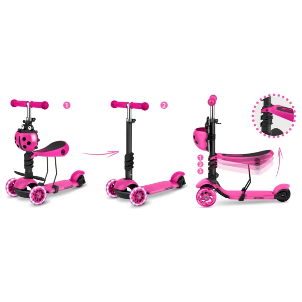 Trikolesni skuter, Ricokids Buggy, roza | BCJ765300