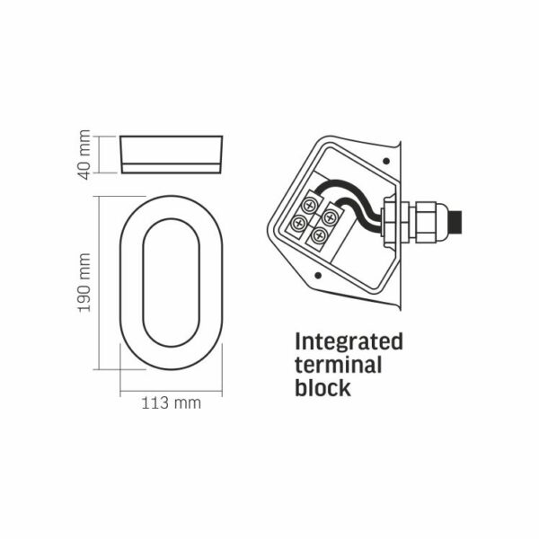 Stenska svetilka, 11 W, nevtralno bela, Videx | BHFO-115