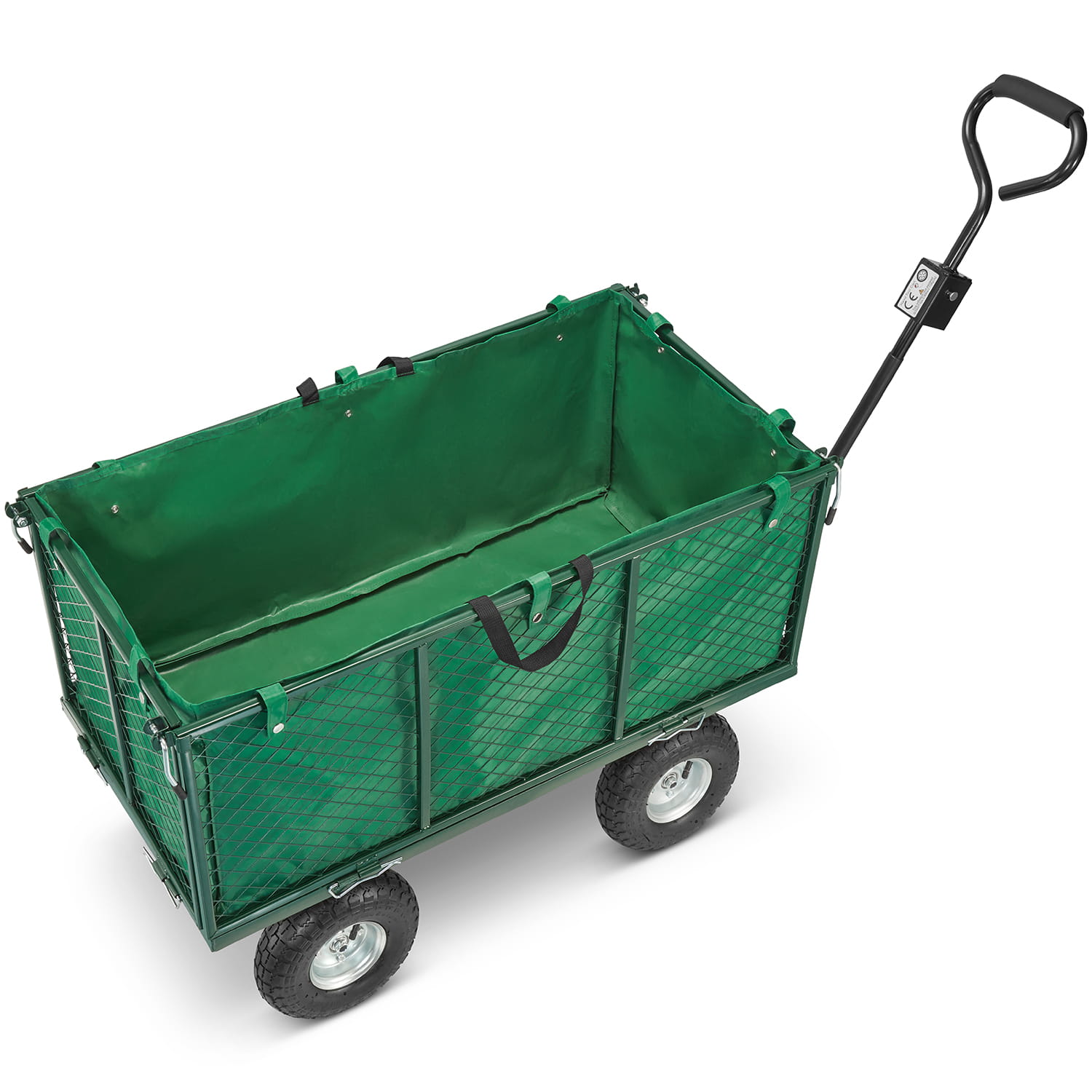 Voziček za prevoz vrtnin - 450 kg | ponjava z ročaji