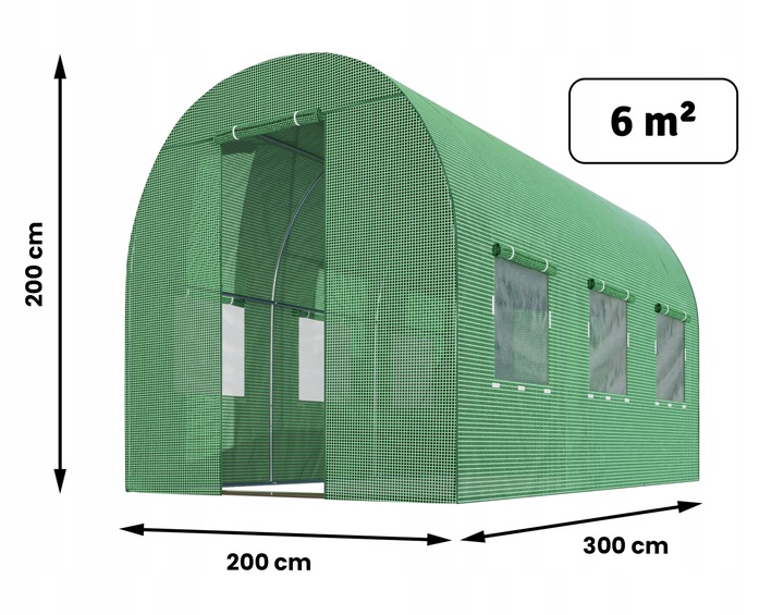 Sejalnik za vrtno folijo 2x3m, zelen | 6m2 Sejalnik za vrtno folijo 2x3m, zelen | 6m2