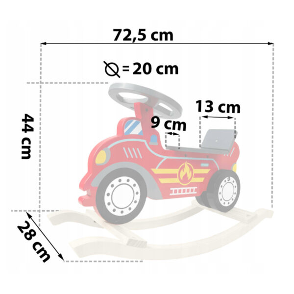 Drevesno gugalno vozilo | gasilski avto