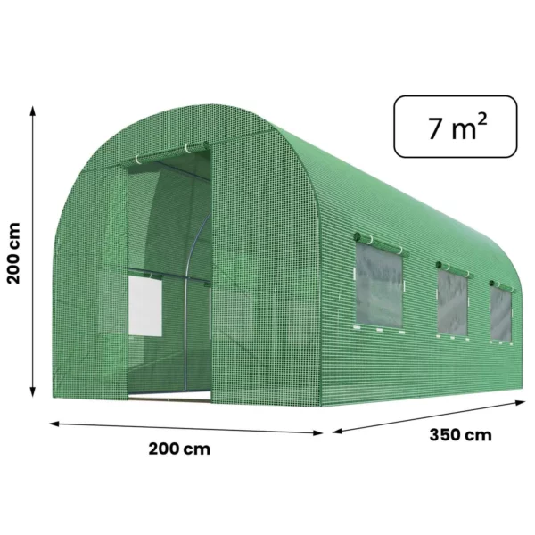 Drevo iz vrtne folije 2x3,5m, zeleno | 7m2