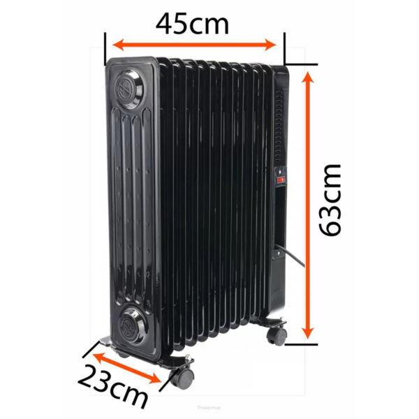 Električni oljni radiator, 2500 W | PM-GOL-3000DLW