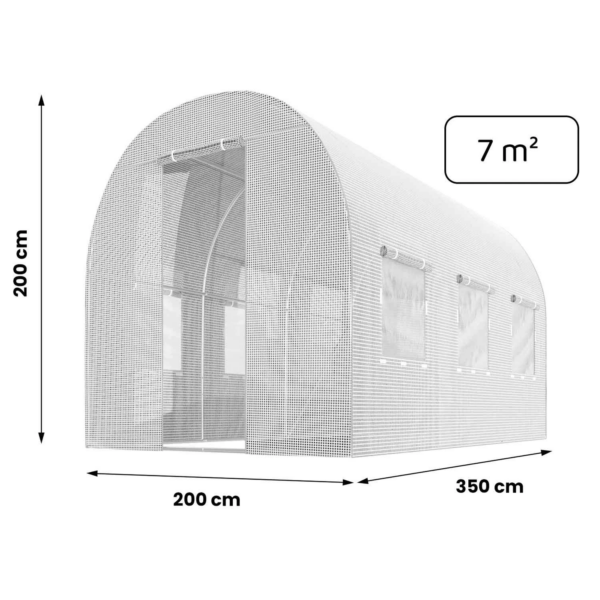 Folija za vrtni potilunel, 2x3,5 m, bela | 7m2