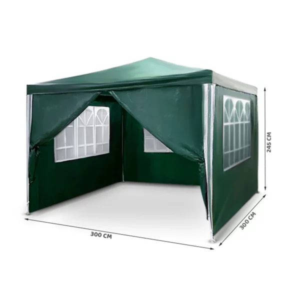 Gardenski gazebo, zelen, 3x3m | BCJ4935