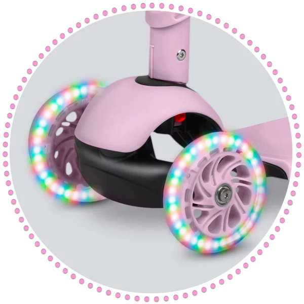 Trikolesni skuter, roza in črna, Ricokids Cubi| BCJ765501