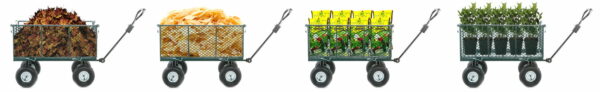 Voziček za prevoz vrtnin - 450 kg | ponjava z ročaji
