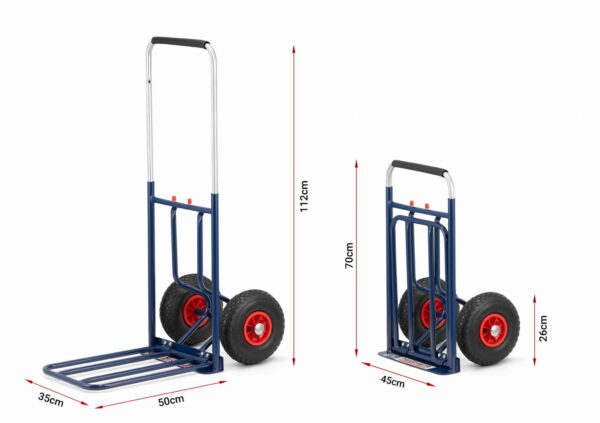 Zložljivi skladiščni voziček 150 kg