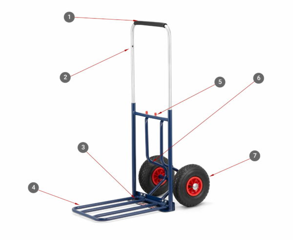 Zložljivi skladiščni voziček 150 kg