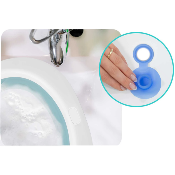 Kadilček za dojenčke s termometrom, modri | RK-282