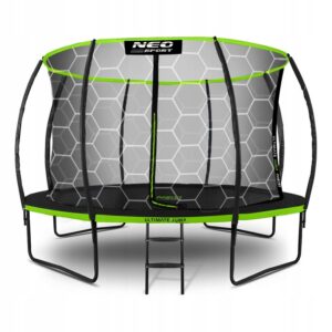 Vrtni trampolin, profiliran, 374 cm | Neo-Sport z notranjo mrežo je odlična oprema za zabavo in vadbo za ljudi vseh starosti!