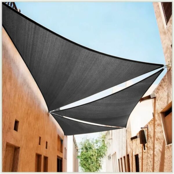 Trikotno senčilo za teraso, 5x5x5m, sivo | Modern Home