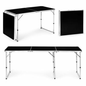Zložljiva pohodniška miza, črna, 180 x 60 cm | Modern Home