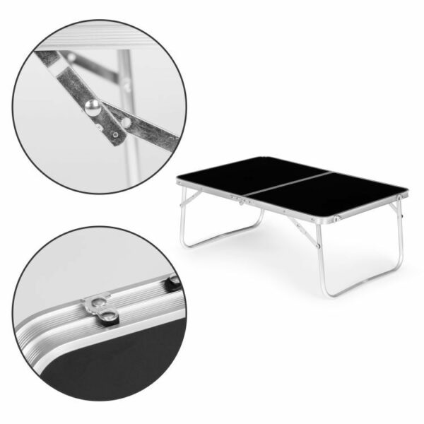 Zložljiva pohodniška miza, črna, 60x40 cm | Modern Home