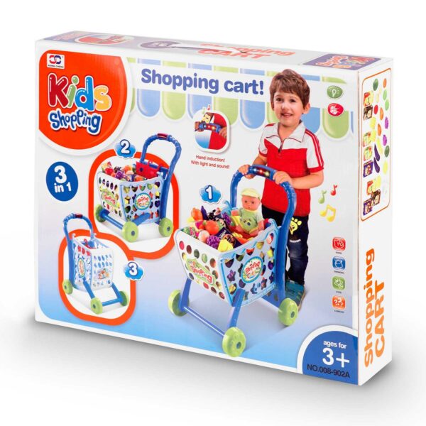Otroški nakupovalni voziček, Ricokids, 773400 | modra