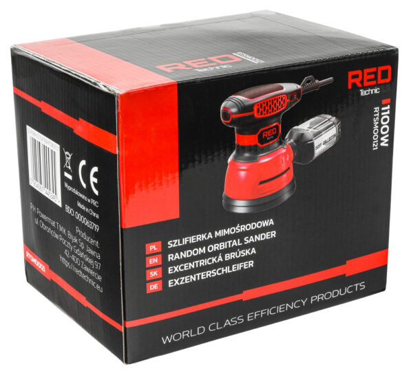 Ekscentrični brusilnik z regulacijo RTSMO0121, 1100 W | RED TECHNIC