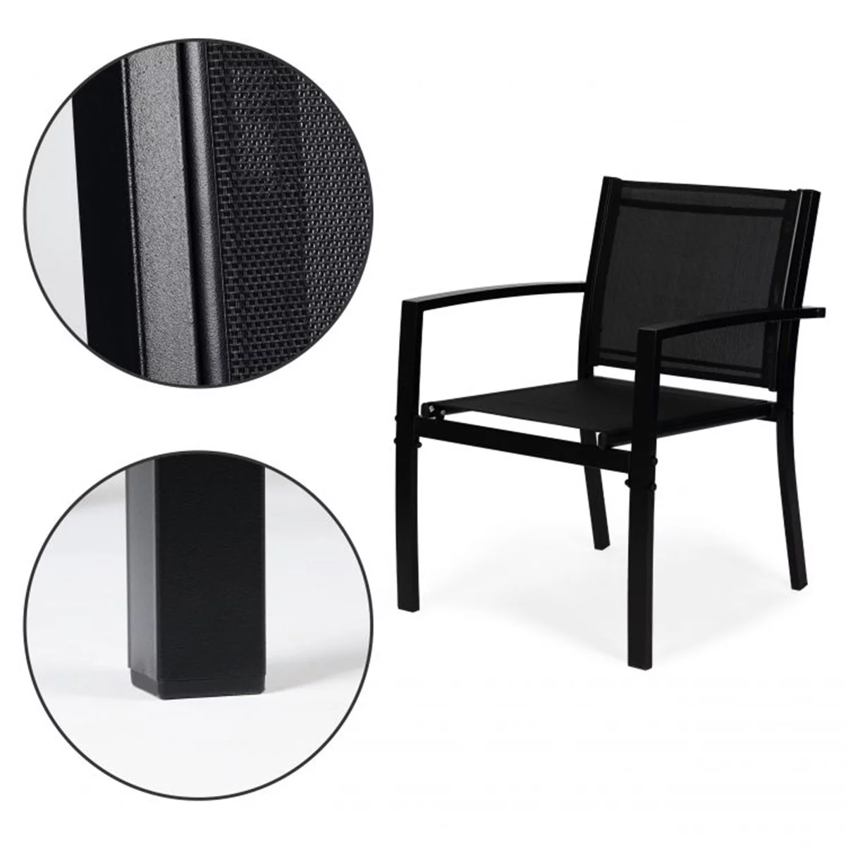 Garnitura vrtnega pohištva | črna