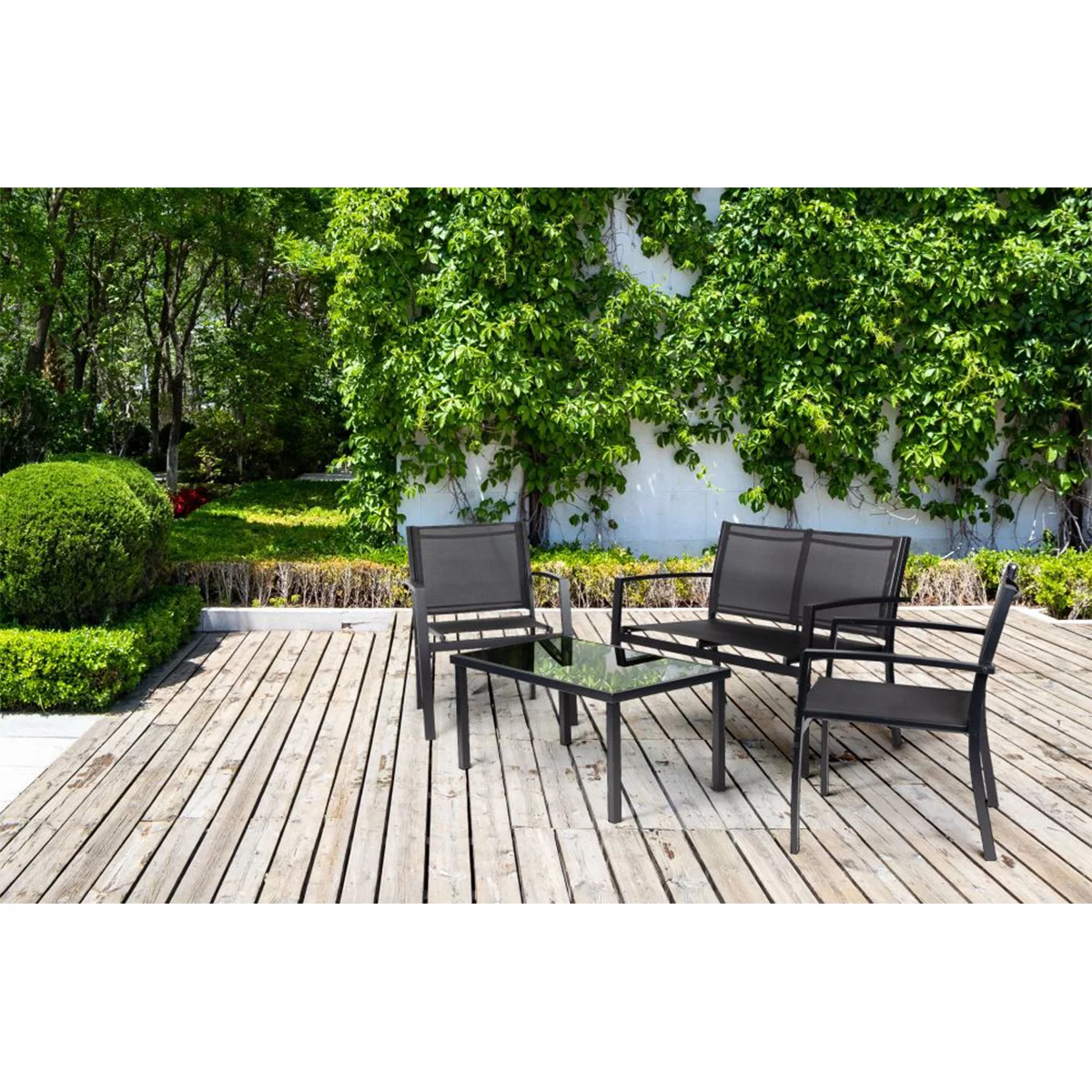 Garnitura vrtnega pohištva | črna