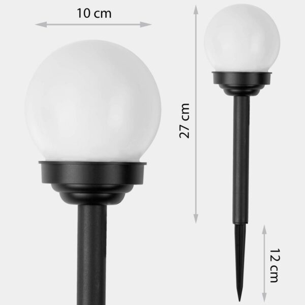 Solarna svetilka LS-102 - bela krogla, 4 kos. | Illumin