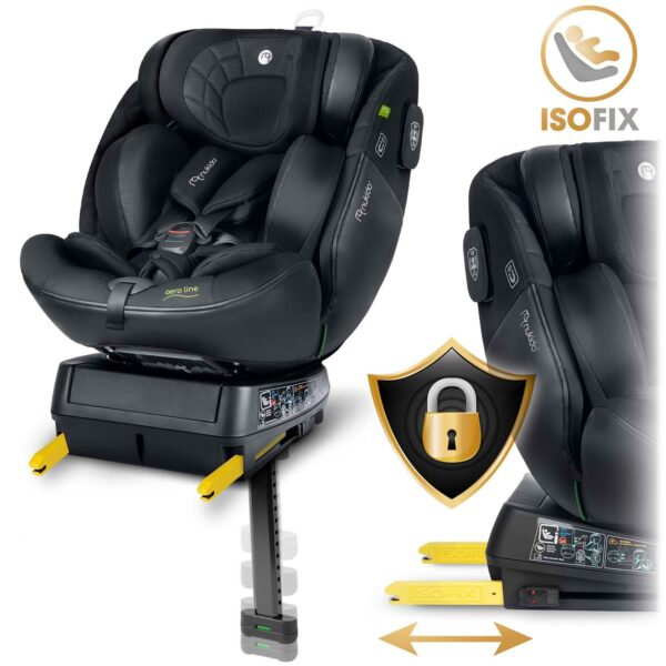 Avtosedež ISOFIX, 0-36 kg, črn | Nukido Prestige