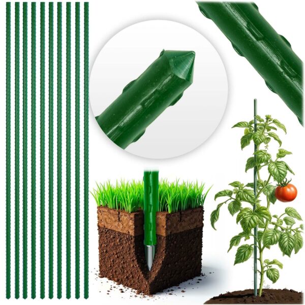Palica za podporo rastlin PL-940, 10 kosov, 120 cm, zelena | Plonos