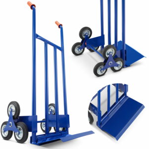 Transportni voziček, stopniščni, 200 kg, moder | HIGHER