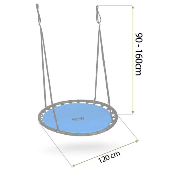 Vrtna gugalnica štorkljino gnezdo, 120 cm, modra | Neo-Sport