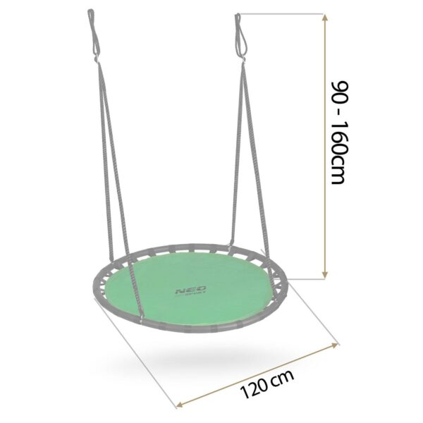 Vrtna gugalnica štorkljino gnezdo, 120 cm, zelena | Neo-Sport