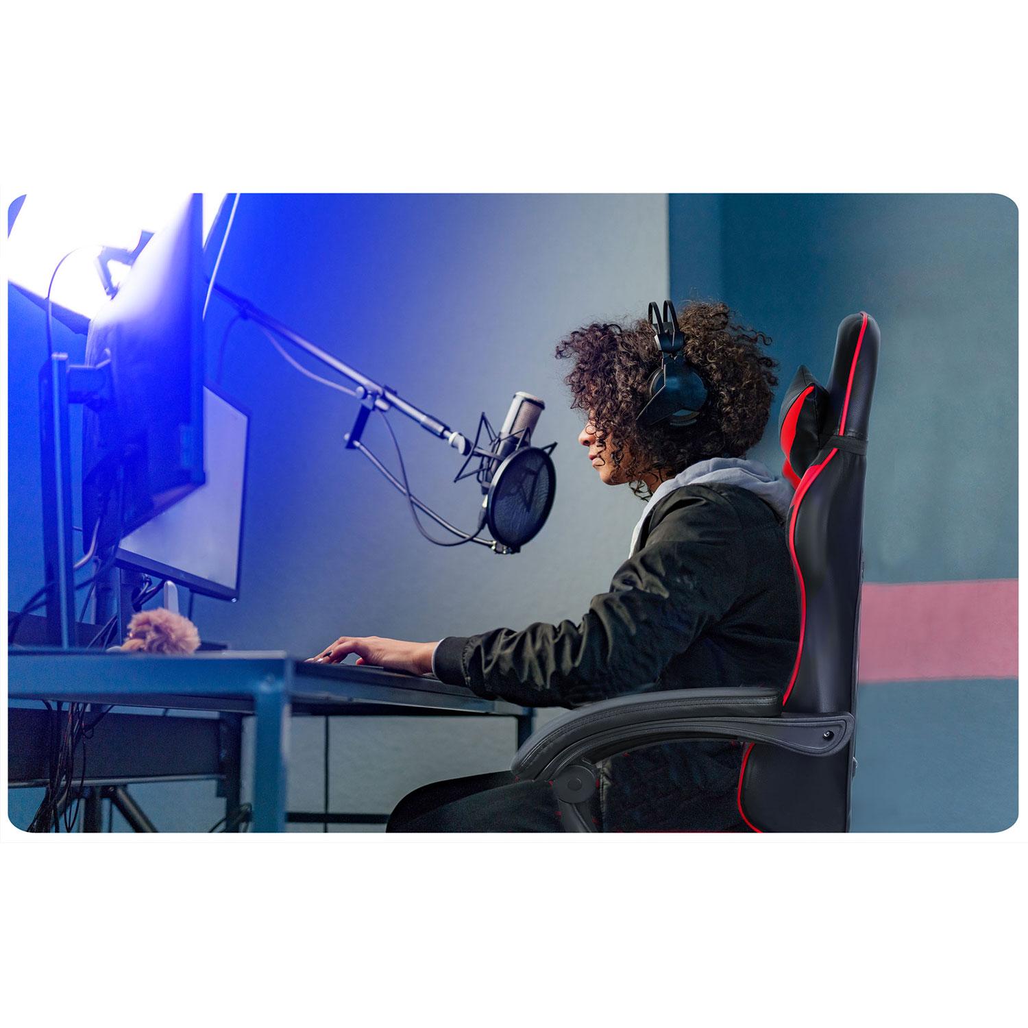 Igralni stol Draknor, črno-rdeč | Sofotel