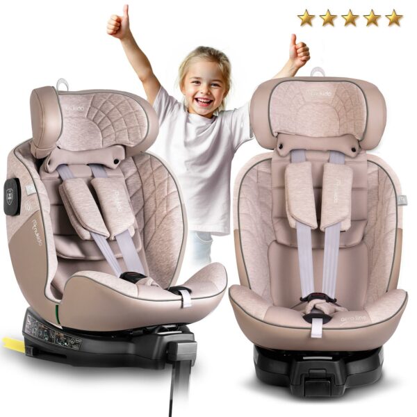 Avtosedež Aero Line, ISOFIX, 0–36 kg, bež | Nukido