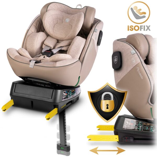 Avtosedež Aero Line, ISOFIX, 0–36 kg, bež | Nukido