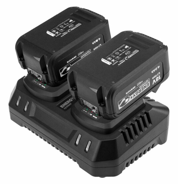Dvojni polnilnik za baterije Energy+, 21V | GRAPHITE