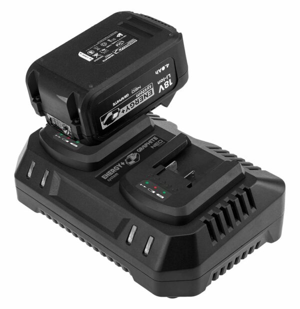 Dvojni polnilnik za baterije Energy+, 21V | GRAPHITE