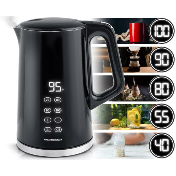Instant grelnik vode BD-71, 1,7 l, črno-srebrn | Berdsen