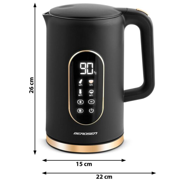 Instant grelnik vode BD-712, 1,7 l, črno-zlati | Berdsen