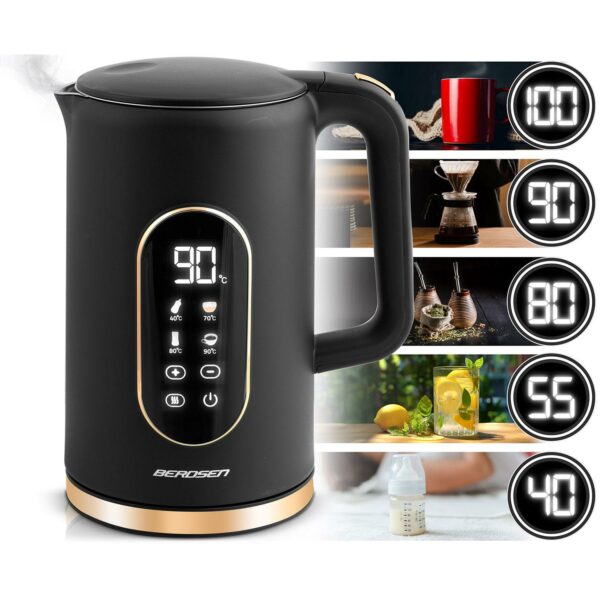 Instant grelnik vode BD-712, 1,7 l, črno-zlati | Berdsen